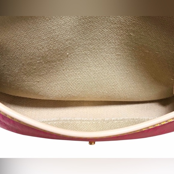 Vintage Dooney & Bourke Pink Monogram Clutch Wristlet - Picture 4 of 8